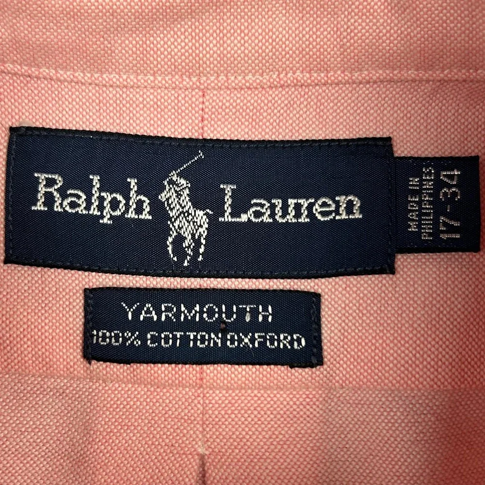 Ralph Lauren Yarmouth Shirt Men 17-34 Pink Oxford Button Down Classic Flesh Pony